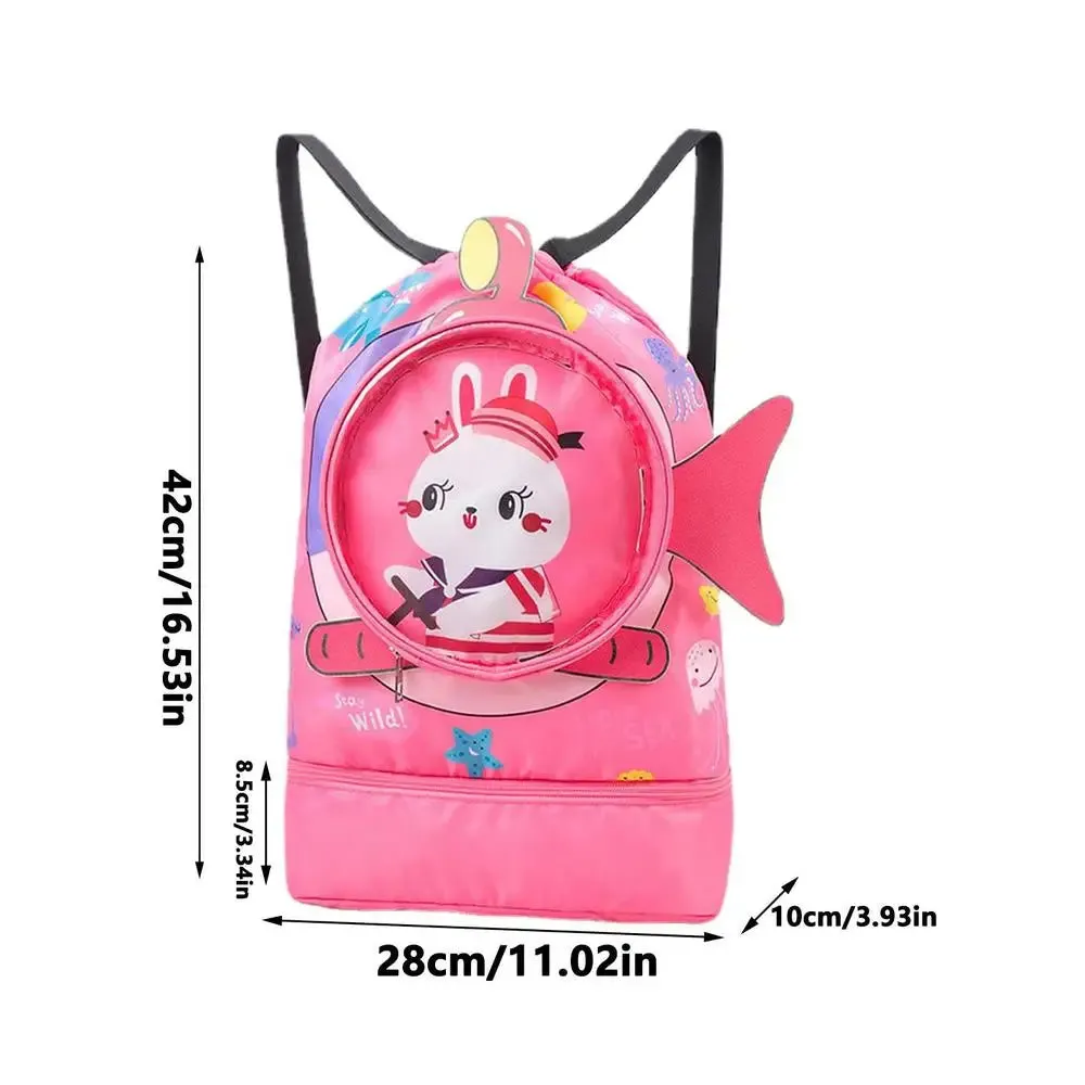 Adorable Waterproof Animal Print Girls' Beach Backpack with Compartments