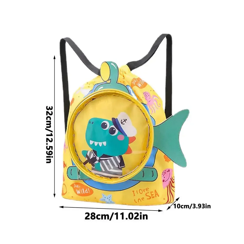 Adorable Waterproof Animal Print Girls' Beach Backpack with Compartments