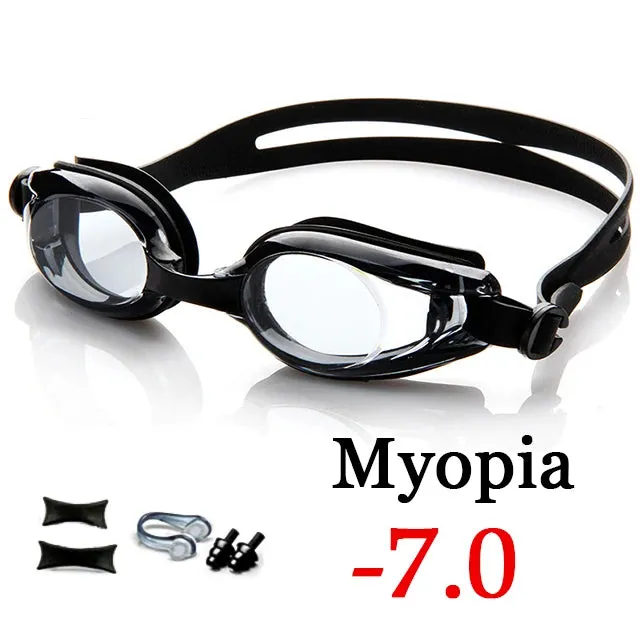 Anti-fog UV Swimming Goggles with Silicone Diopters for Men & Women