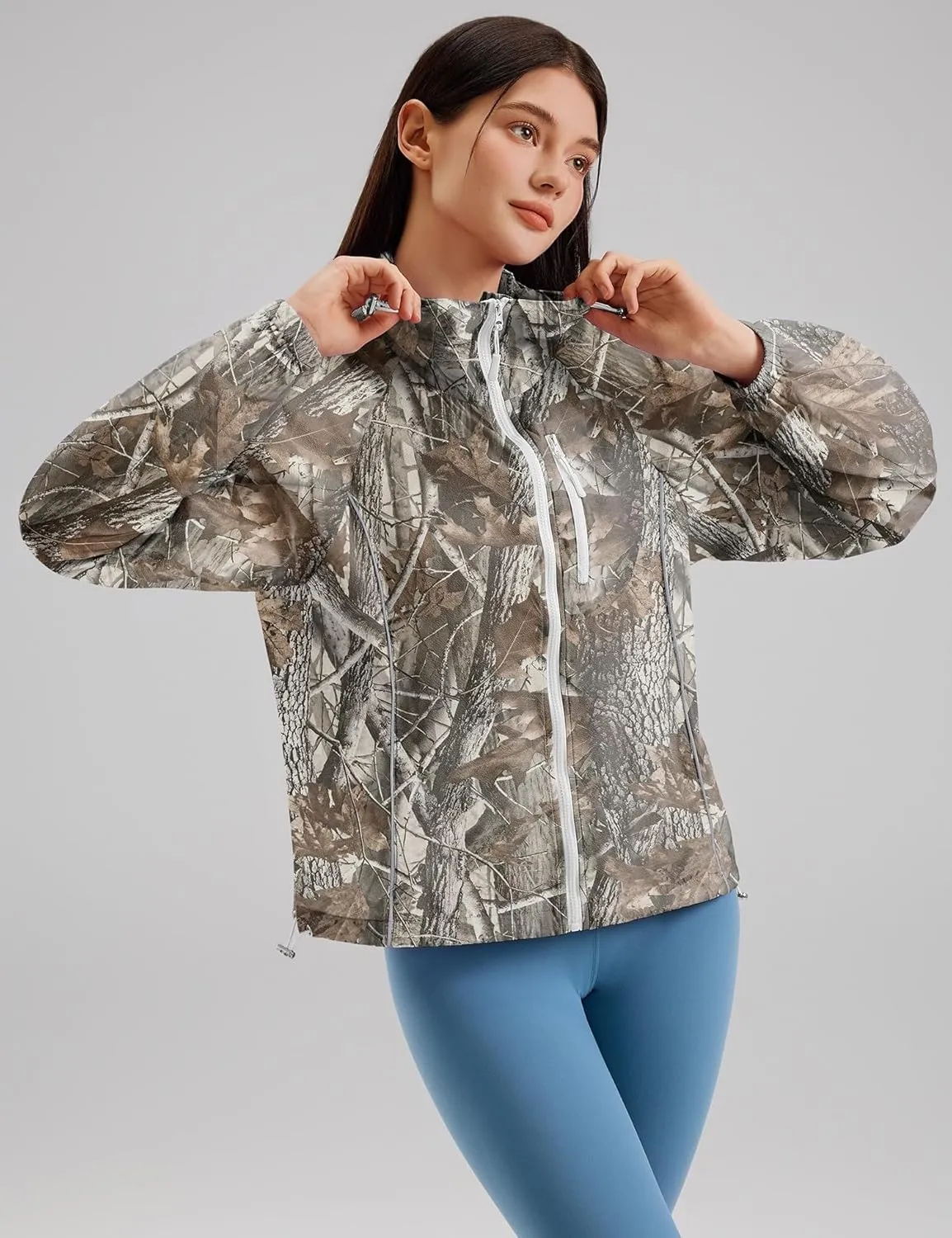 Avoogue Women's UPF 50  Sun Protection UV Jacket Full Zip Lightweight Jacket Athletic Workout Hoodie