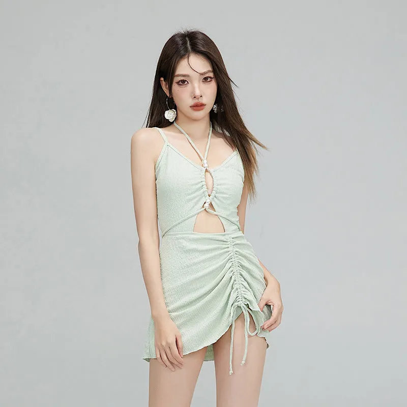 Chic Hollowed-Out Black One-Piece Swimsuit
