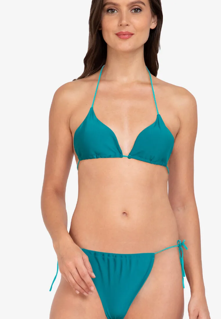 Classic Teal Tie-Back Bikini #205