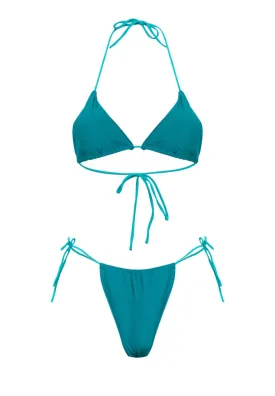 Classic Teal Tie-Back Bikini #205