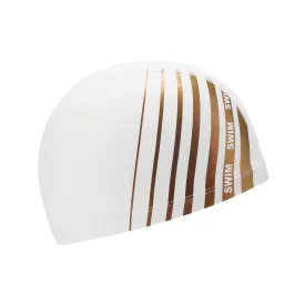 Coated mesh swim cap - Printed fabric - Size M - Green line