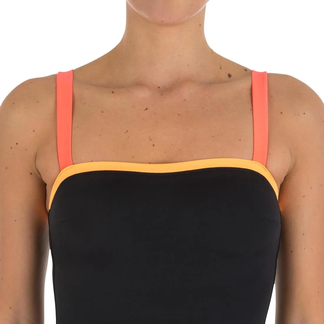 Cori Women’s One-Piece Swimsuit with Straight Neckline and Back - C16