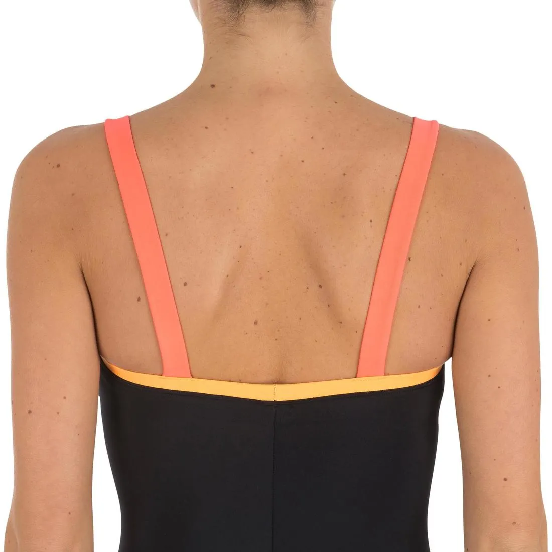 Cori Women’s One-Piece Swimsuit with Straight Neckline and Back - C16