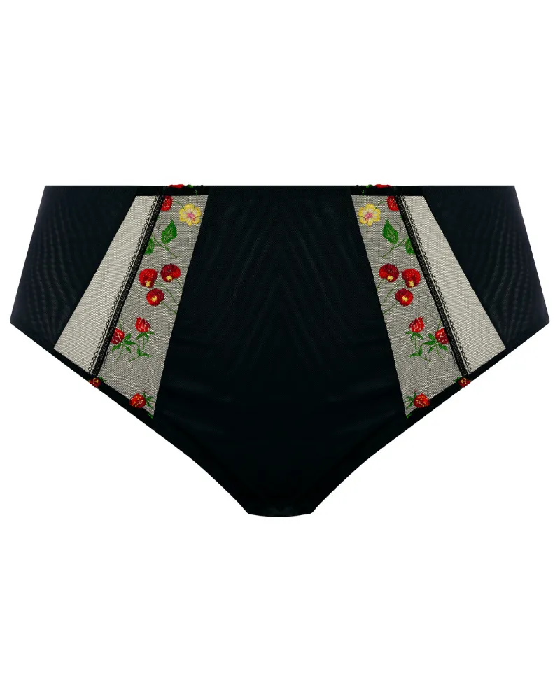 Elomi Samira Black Embroidered Full Brief