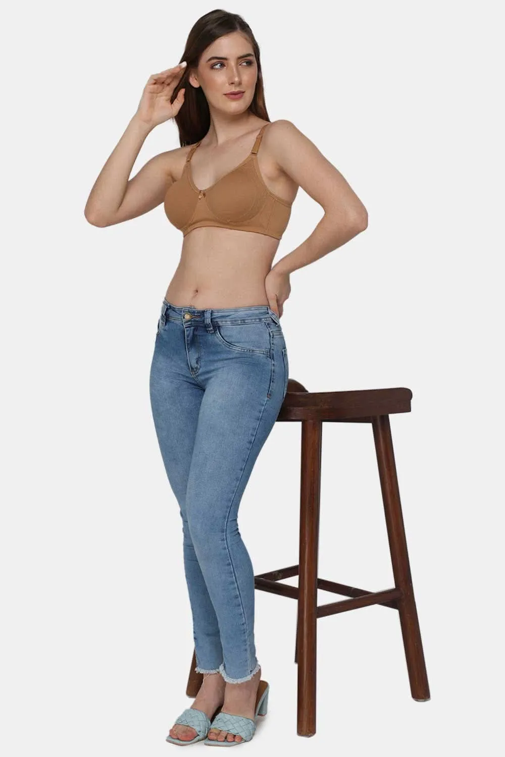 Everyday Full Coverage Non-Padded Intimacy T-Shirt Saree Bra - DEFC