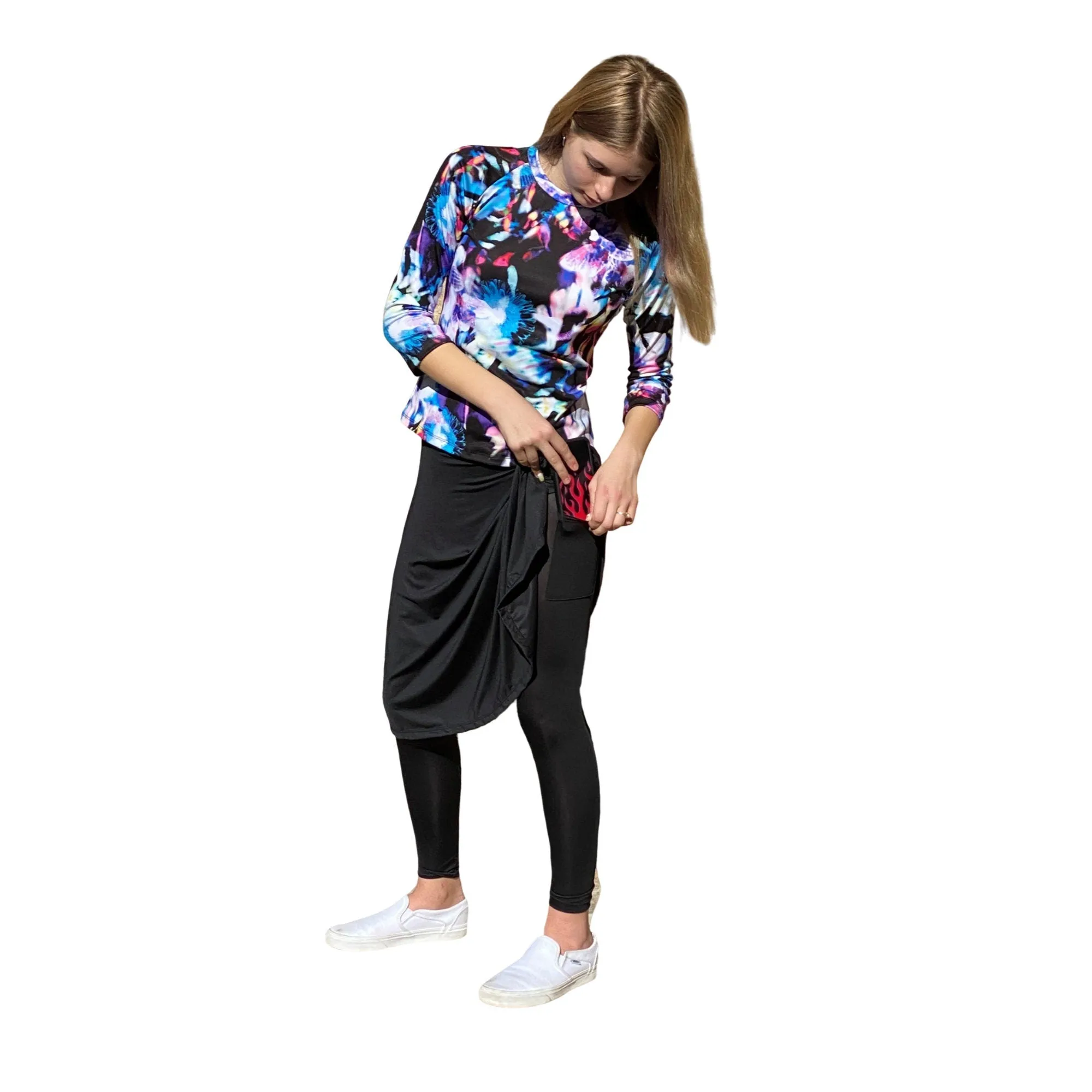 EXTREMELY LIGHTWEIGHT Swim Leggings. Extra Long Skirted Leggings Swimwear Modest Swim Skirt with Pockets, Swimwear Burkini, Swimwear Tznius