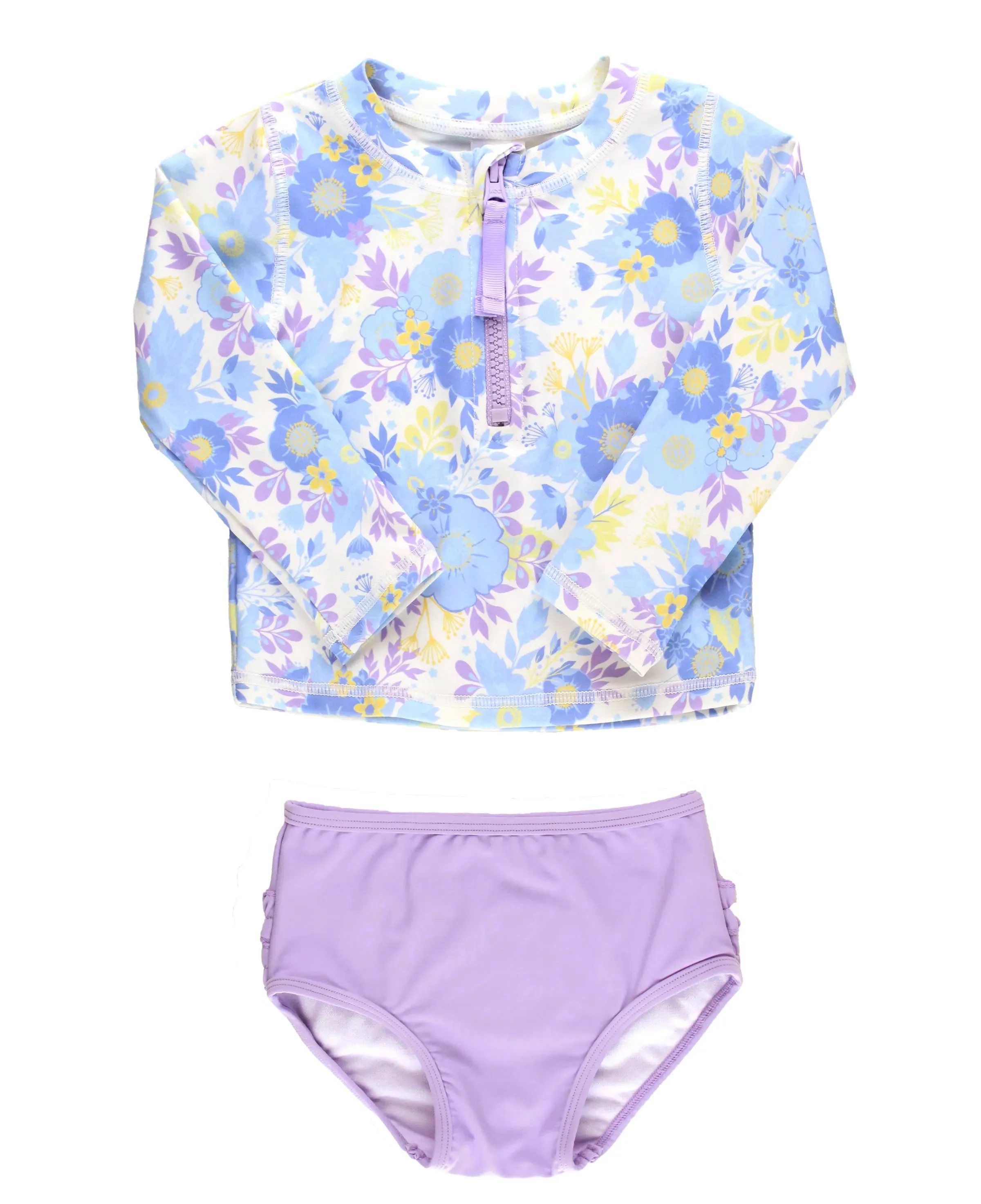 Long Sleeve Zipper Rash Guard Bikini