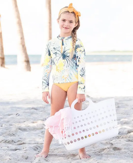 Long Sleeve Zipper Rash Guard Bikini