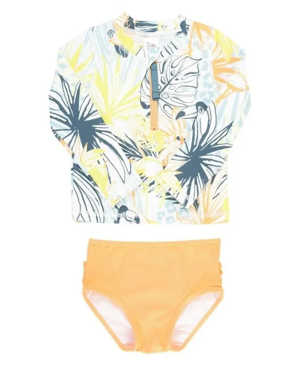 Long Sleeve Zipper Rash Guard Bikini