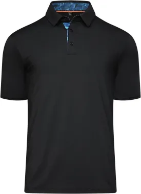 Men's Polo Shirt Performance UPF 50  Sun Protection Quick Dry Lightweight Breathable Golf Short Sleeve