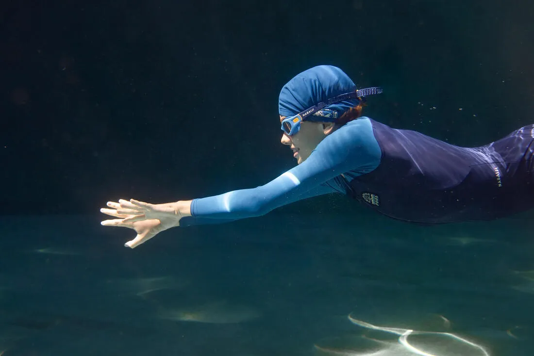 Mesh swim cap - Printed fabric - Size S - Pantai