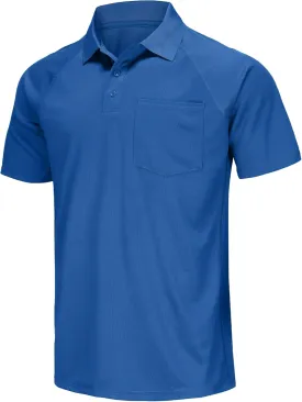 MOHEEN Men's Moisture-Wicking Golf Polo Shirts - Sun Protection Dry Fit M-7XL