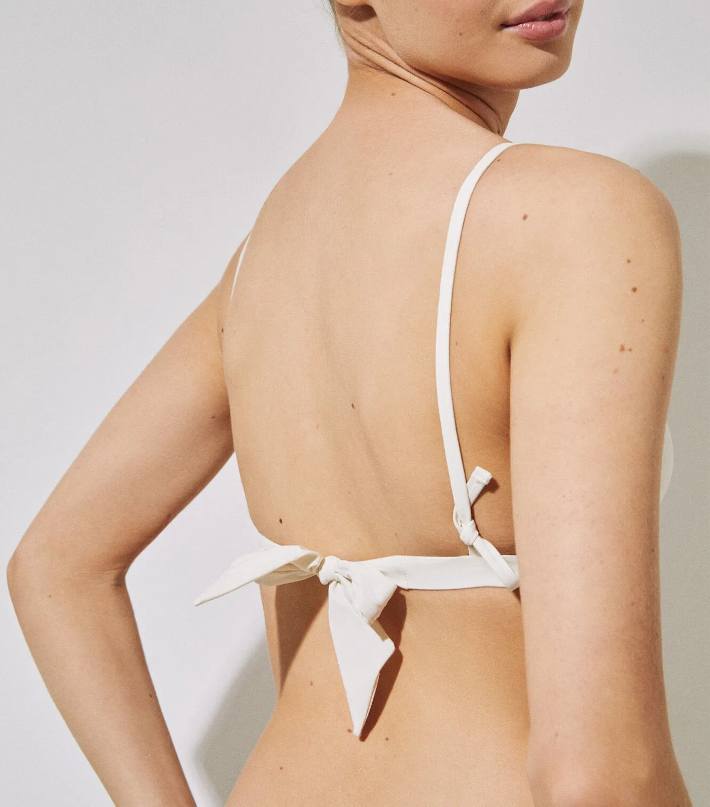 Ring Triangle Bikini Top Ivory