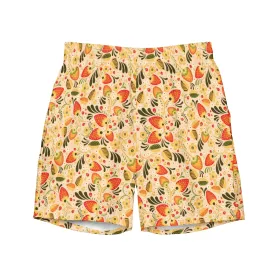 Russian Beige Khokhloma Recycled Men's Swim Trunks