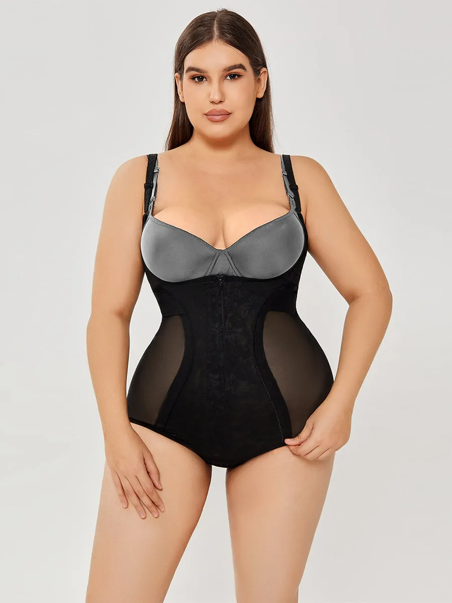 Sheer Mesh Slim Body Shaper Plus Size