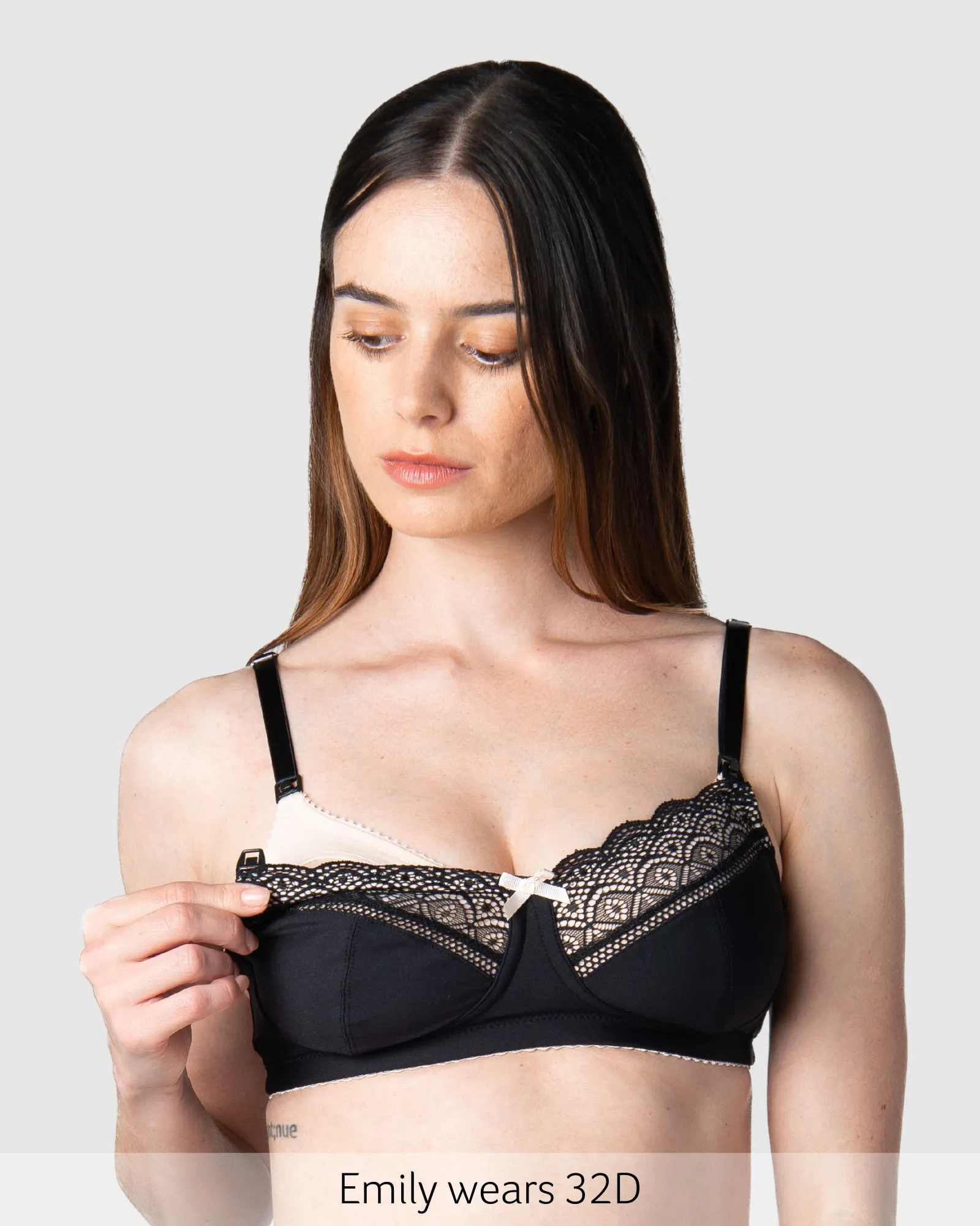 Show Off Wirefree Nursing Bra - Black
