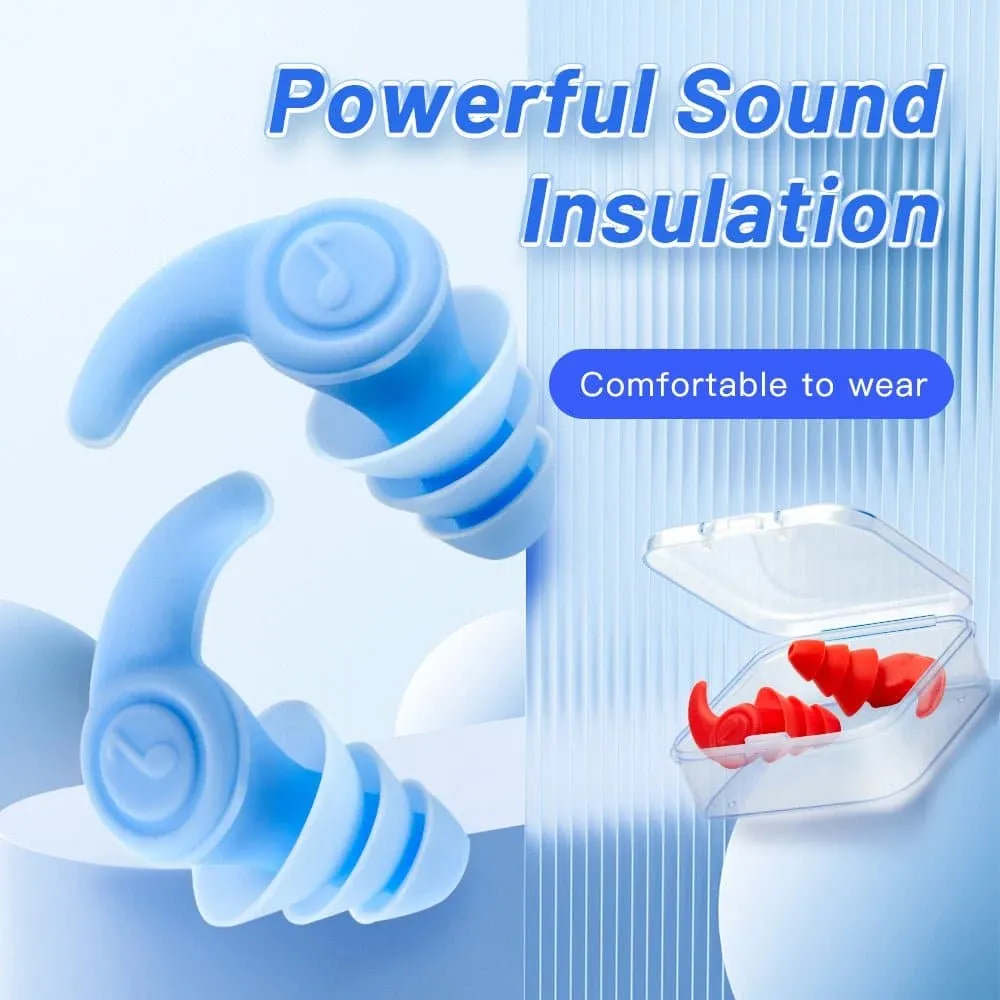 Silicone Earplugs for Peaceful Sleep & Noise Blocking