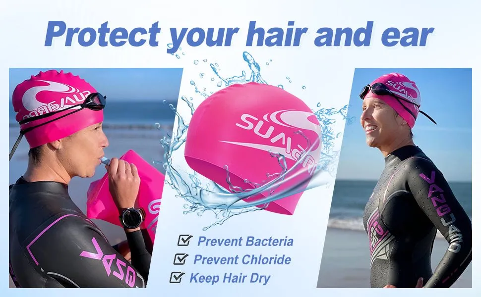SUMARPO - Stripe Silicon Swim Cap
