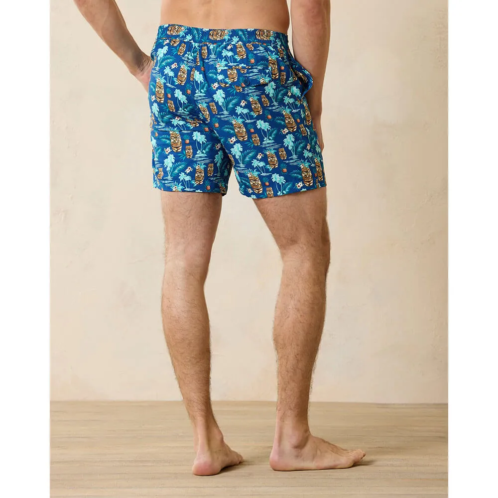 Tommy Bahama 6-Inch Rialto Tiki Tropics Swim Trunks - Cobalt Haze