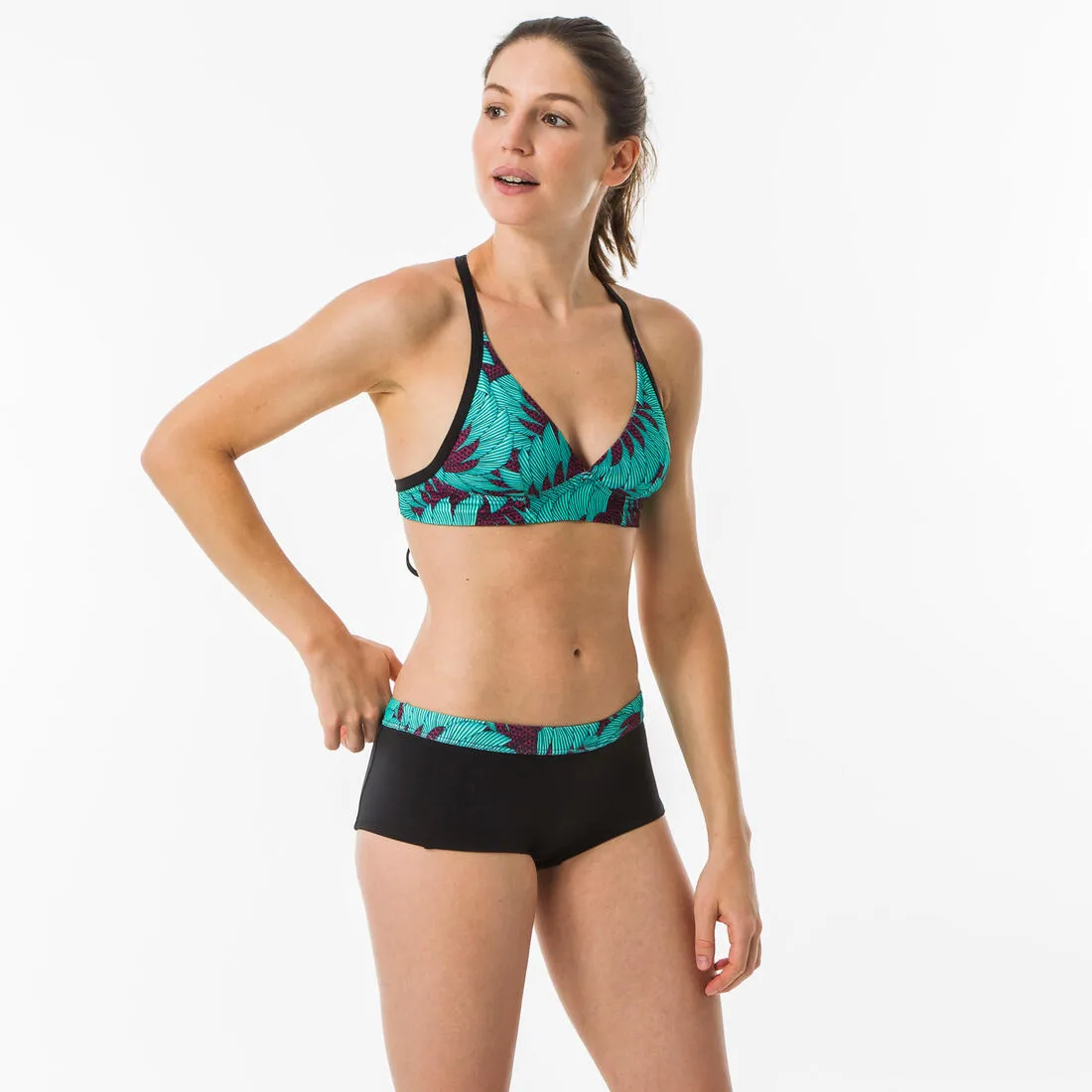 VAIANA KOGA MALDIVES Women's surf shorty swimsuit bottoms with drawstring