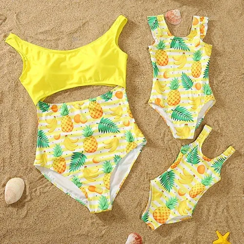 VenusFox Fashion Mommy And Me Clothes Family Swimwear For Mother Daughter Swimsuit Matching Bikini Women Girls Clothes