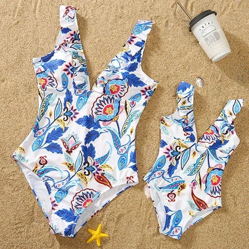 VenusFox Fashion Mommy And Me Clothes Family Swimwear For Mother Daughter Swimsuit Matching Bikini Women Girls Clothes
