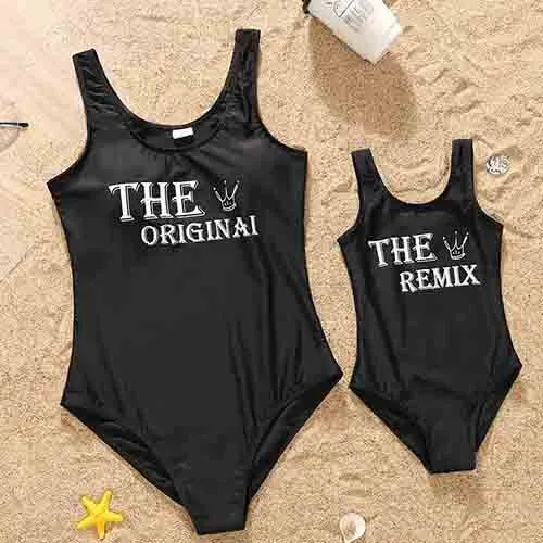 VenusFox Fashion Mommy And Me Clothes Family Swimwear For Mother Daughter Swimsuit Matching Bikini Women Girls Clothes