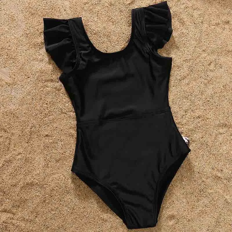 VenusFox Fashion Mommy And Me Clothes Family Swimwear For Mother Daughter Swimsuit Matching Bikini Women Girls Clothes