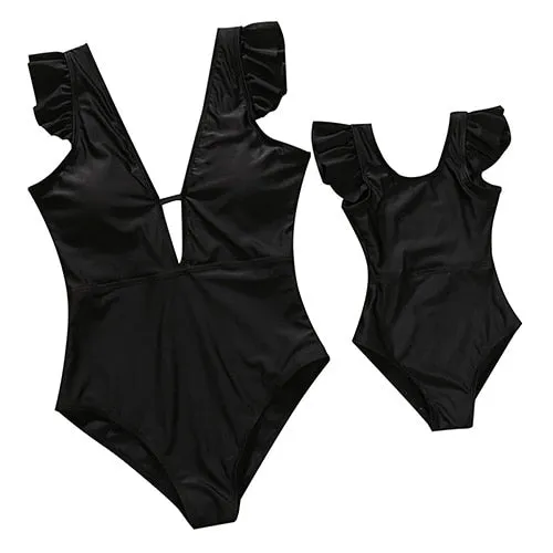 VenusFox Fashion Mommy And Me Clothes Family Swimwear For Mother Daughter Swimsuit Matching Bikini Women Girls Clothes