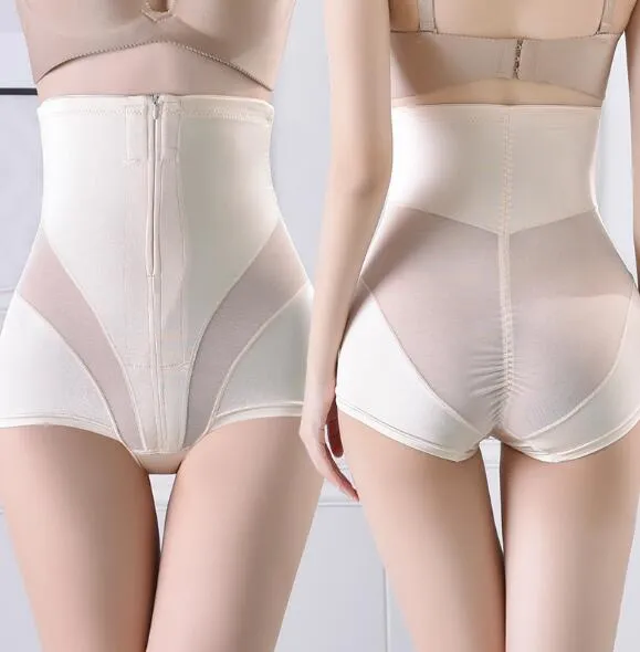Women Body Shaping Wear Postpartum Ultra-Thin Belly Underwear High Waist Hip Stomach Abdomen Safety Pants
