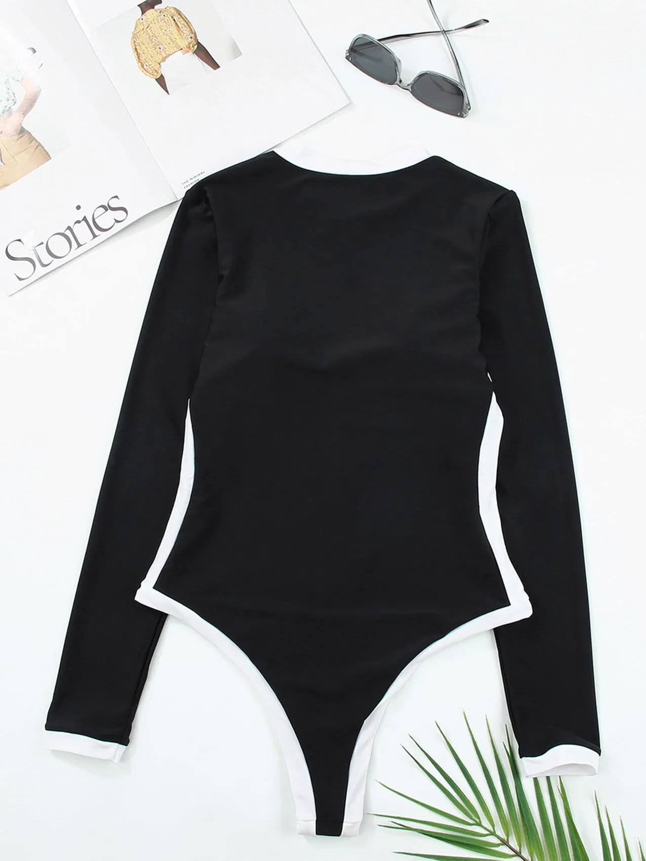 Women's long sleeve sun protection swimsuit Prevent rash UPF50 