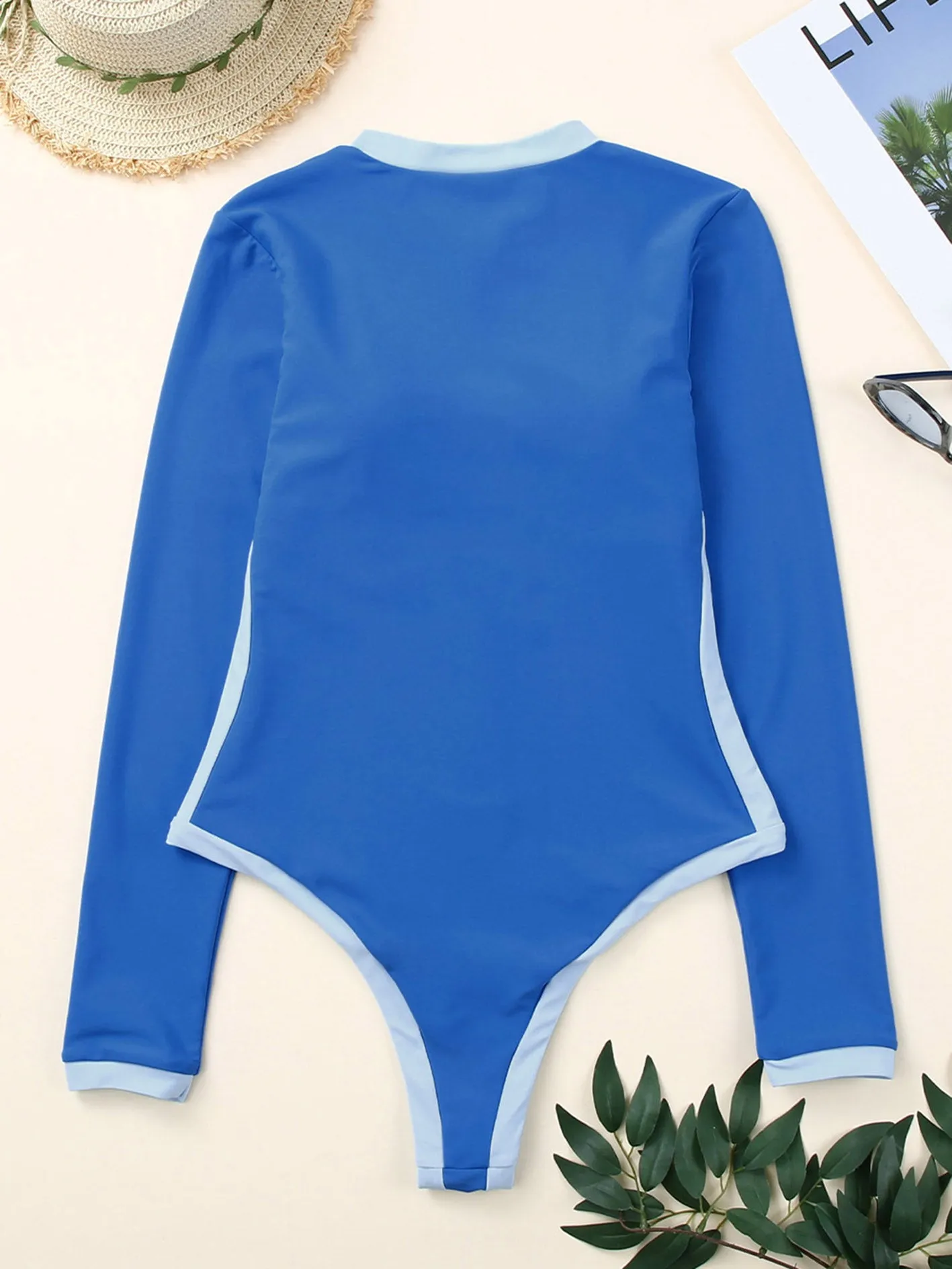 Women's long sleeve sun protection swimsuit Prevent rash UPF50 