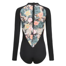 Women's One-piece Swimsuit Long-sleeved - Jane Glory Black