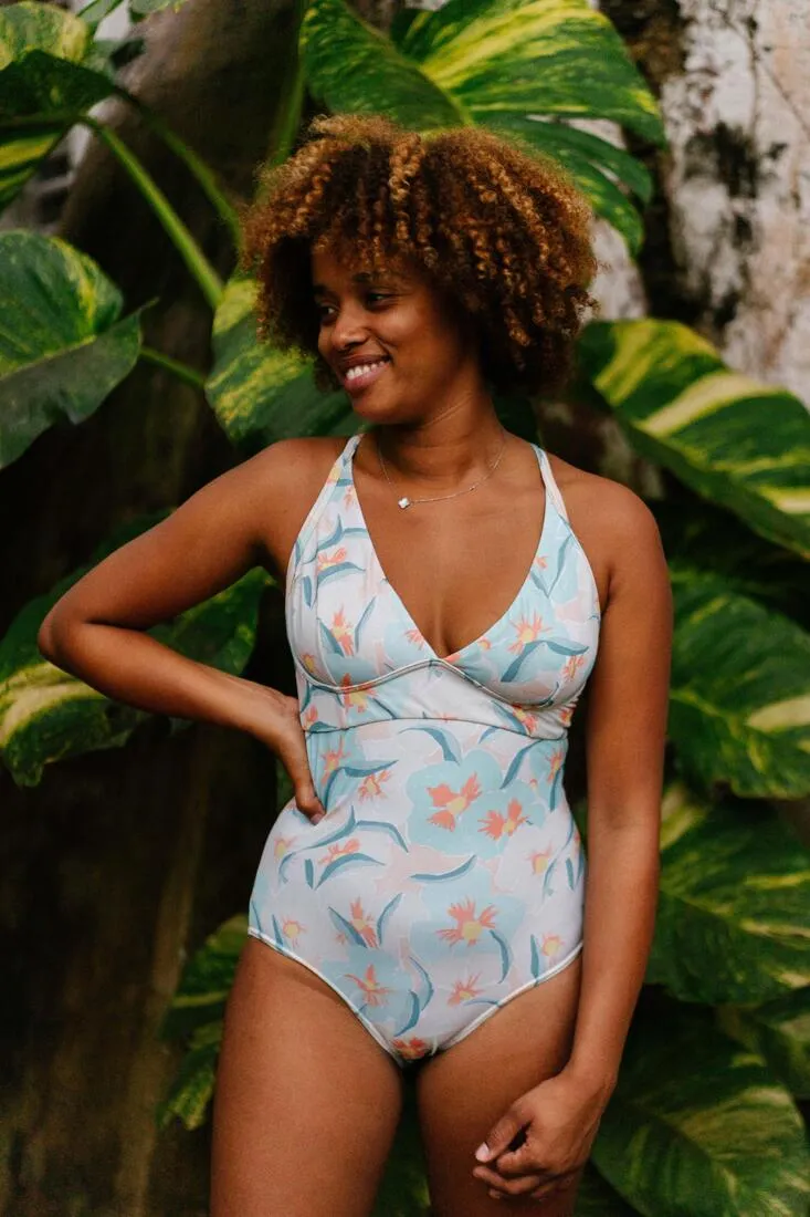 Women’s Surf Swimsuit One-piece w/ Double-adjustable Back - Bea Anamones