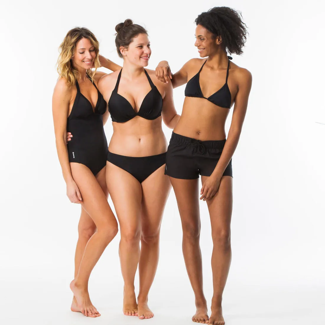 Women's Swimsuit Top Sliding Triangle Padded Cups - Mae Black