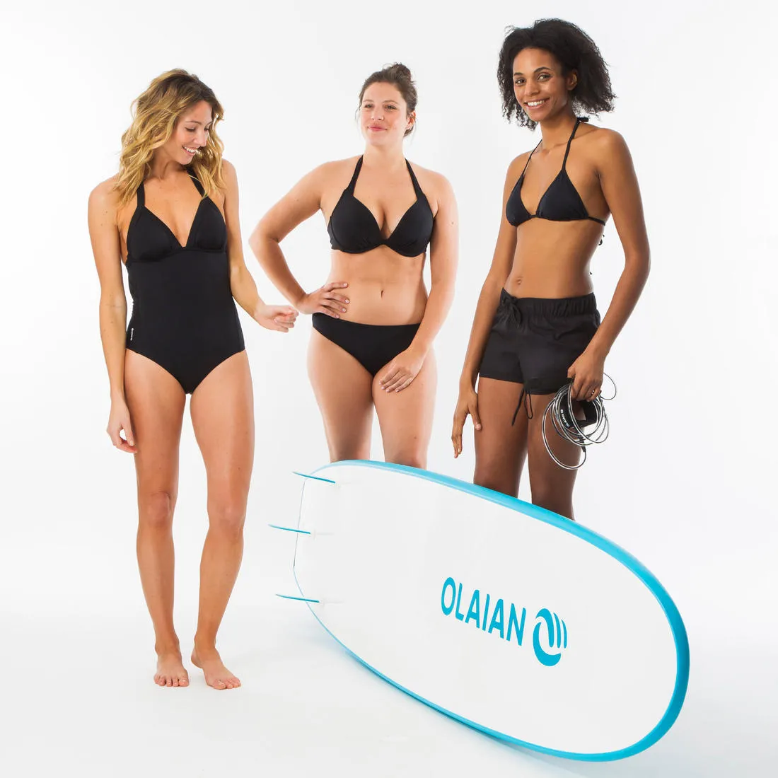 Women's Swimsuit Top Sliding Triangle Padded Cups - Mae Black