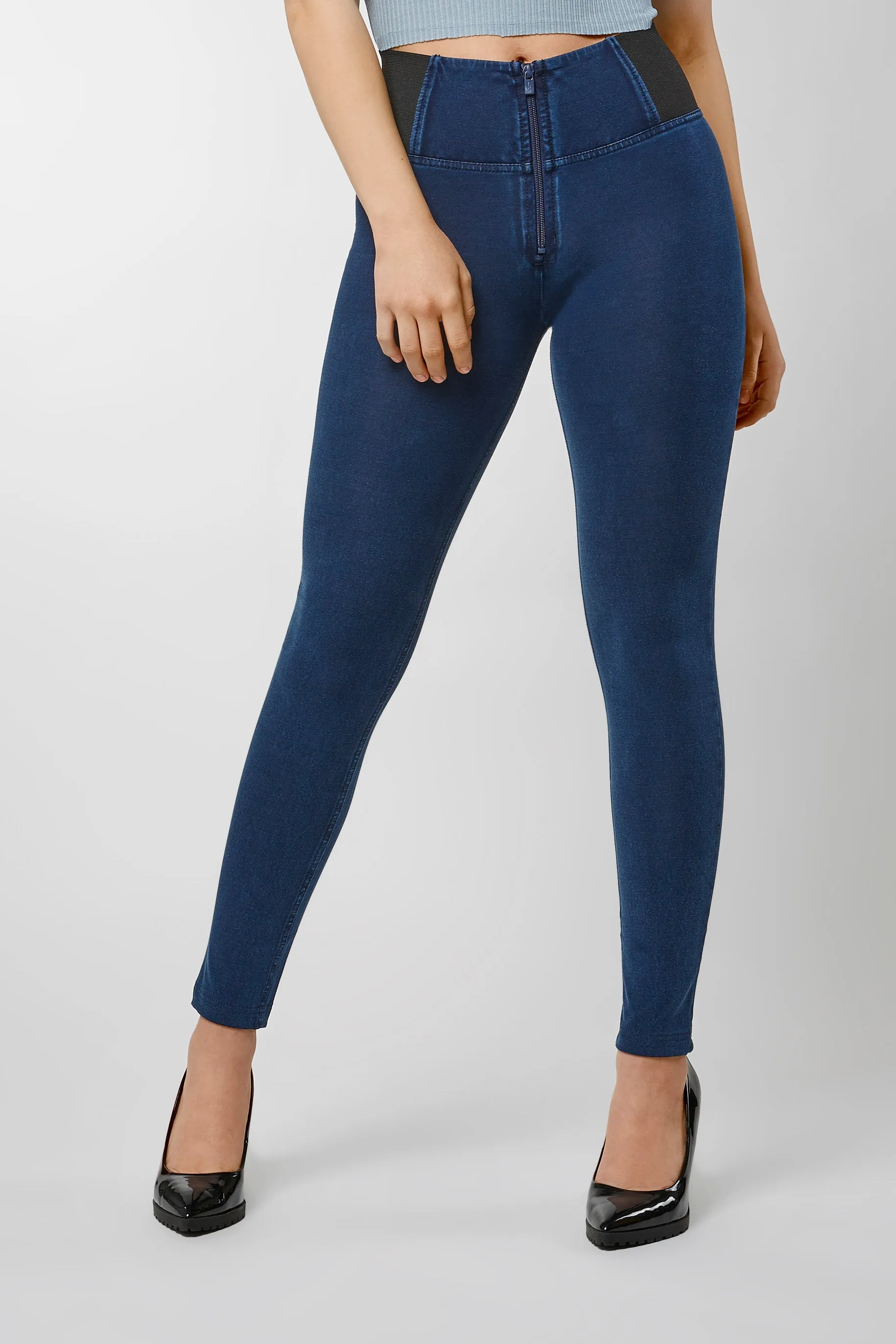 WR.UP® Denim - High Rise Full Length Elastic Side - Dark Rinse