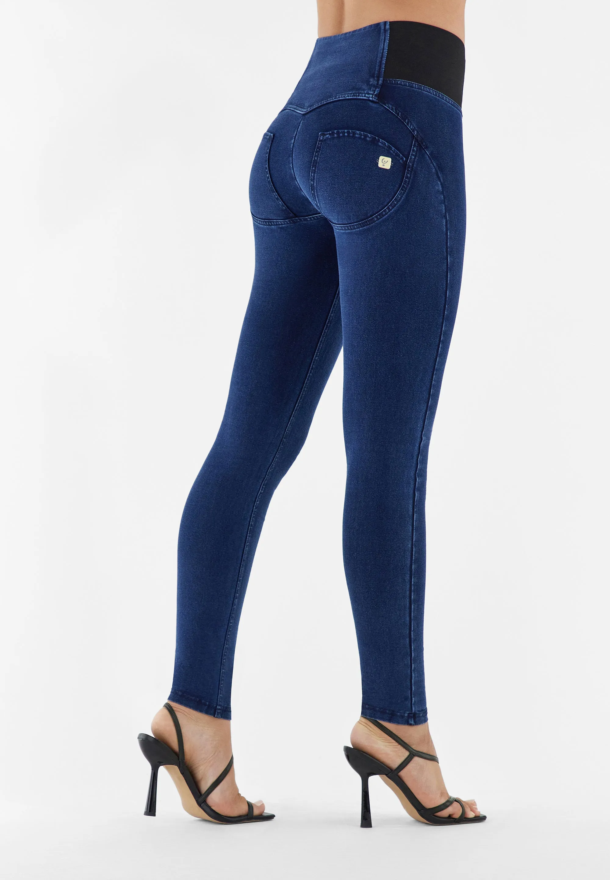 WR.UP® Denim - High Rise Full Length Elastic Side - Dark Rinse