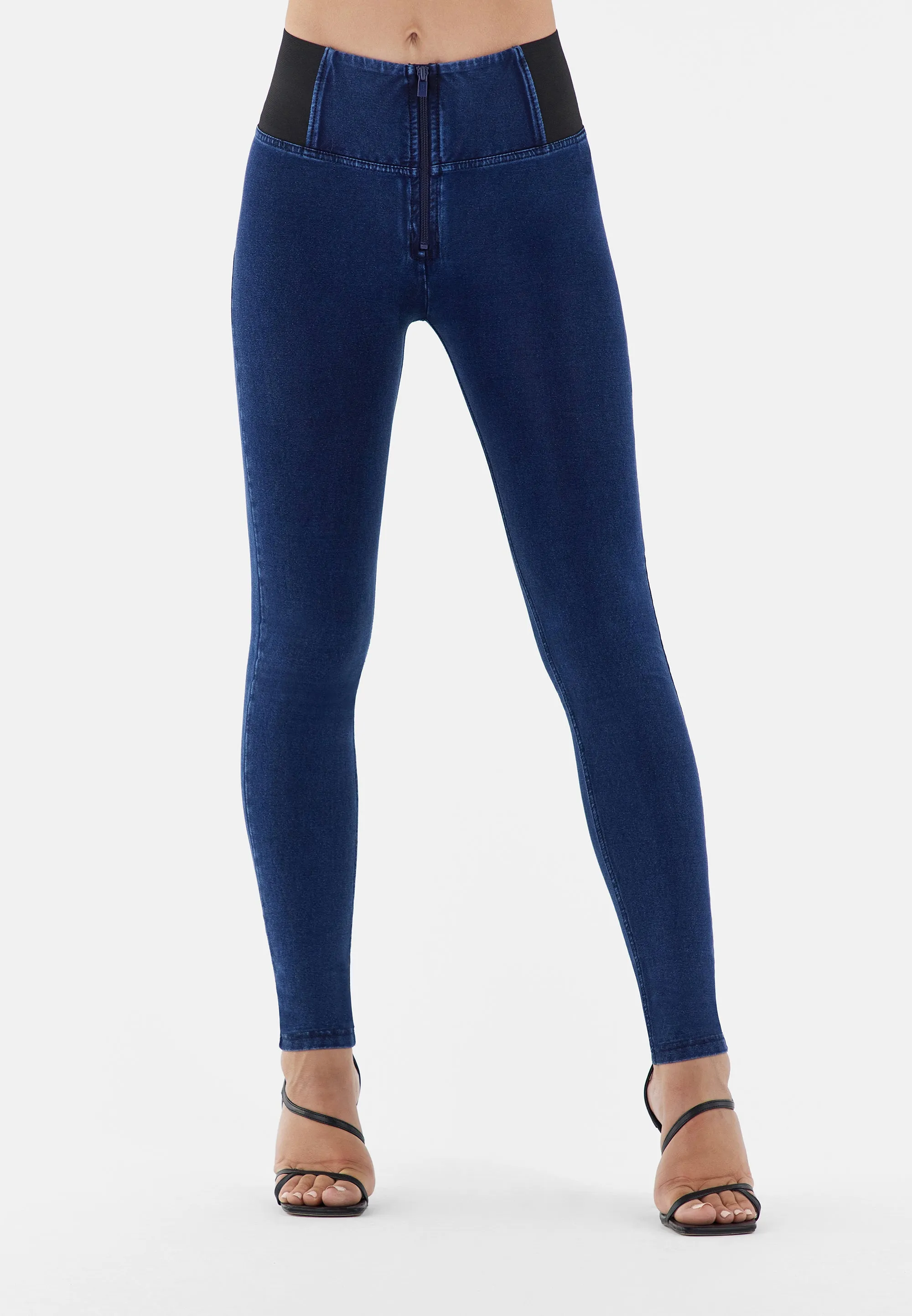 WR.UP® Denim - High Rise Full Length Elastic Side - Dark Rinse
