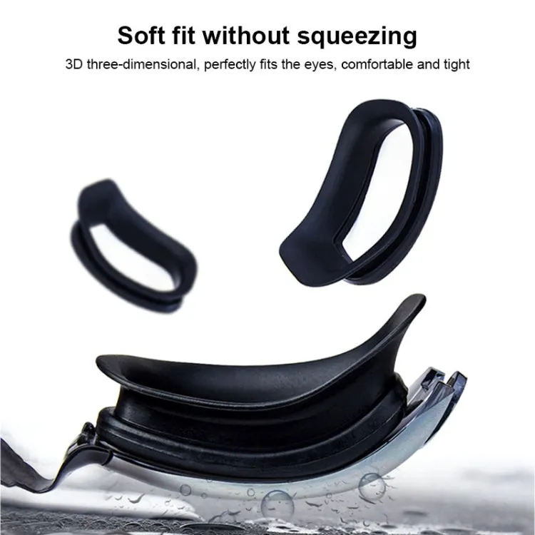 YJ003 Electroplating HD Anti-fog Swimming Glasses Waterproof Diving Equipment for Man and Women(Gray)